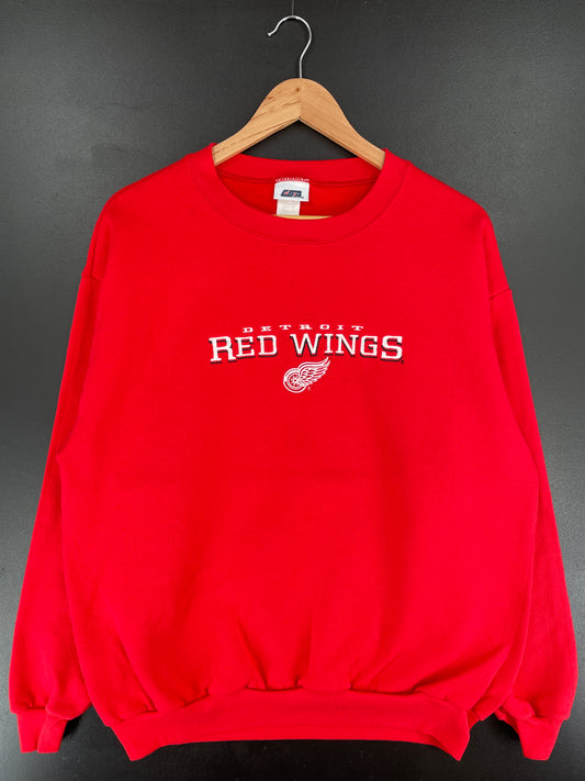 00' DETROIT RED WINGS Size L Vintage NHL Sweat-Shirt / E5819S