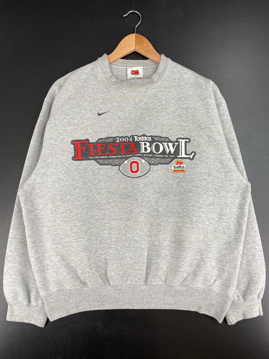 2004 NIKE OHIO STATE FIESTA BOWL Size M Vintage College Sweat-Shirt / A3523