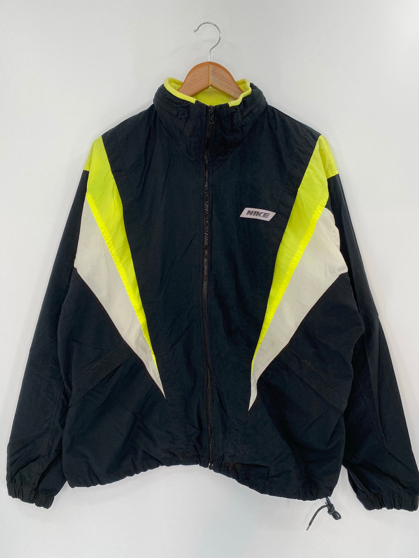 90’s NIKE Silver Tag Size L Vintage Zip-up Nylon Jacket  / 8728