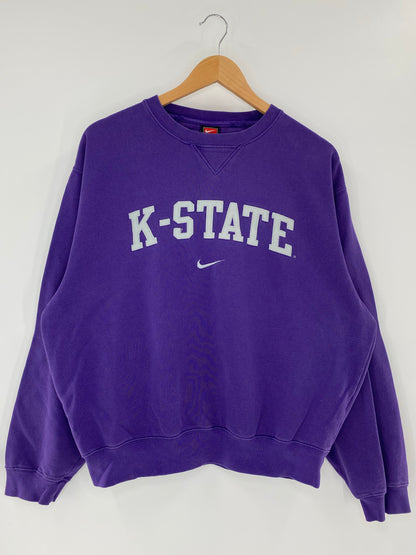 00' NIKE KANSAS STATE UNIVERSITY Size S Vintage Sweat-Shirt / K5749