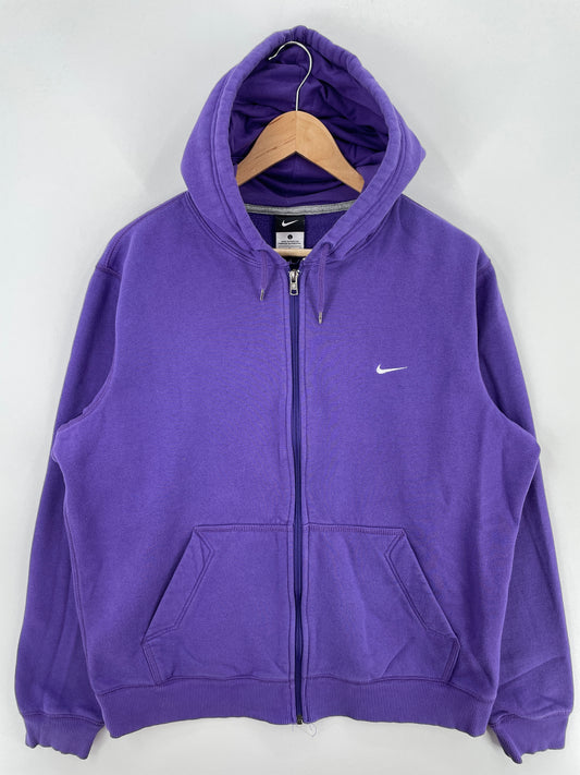 Vintage NIKE MINI SWOOSH Size L Vintage Hoodie Zip-up Sweat-shirt / A4259