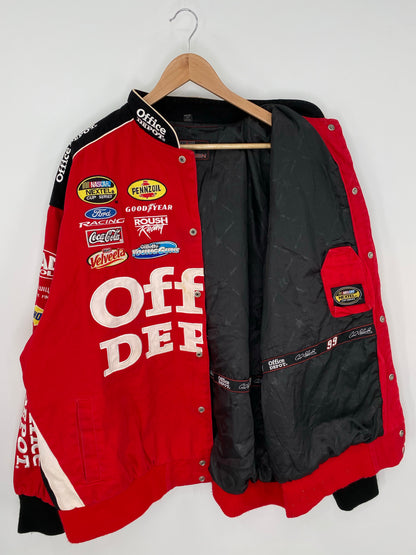 Vintage NASCAR OFFICE DEPOT x CARL EDWARDS Size XXXXL Racing Jacket / K9218