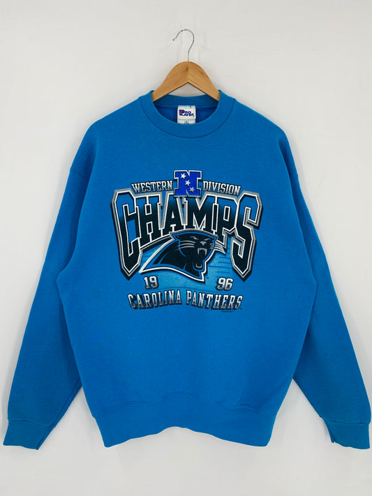 1996' CAROLINA PANTHERS Made in USA Size XL Vintage NFL Sweat-Shirt  / K4990