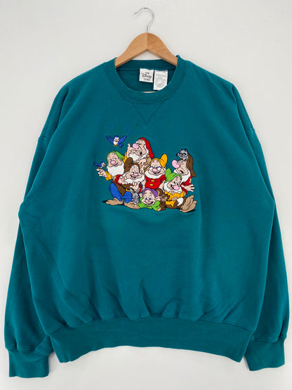 00' DISNEY THE SEVEN DWARFS Size XL Vintage Sweat-shirt / A3131