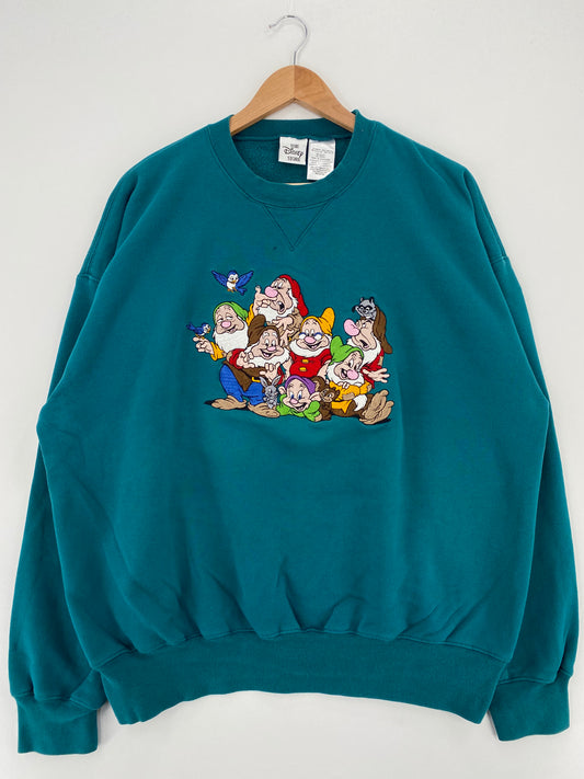 00' DISNEY THE SEVEN DWARFS Size XL Vintage Sweat-shirt / A3131