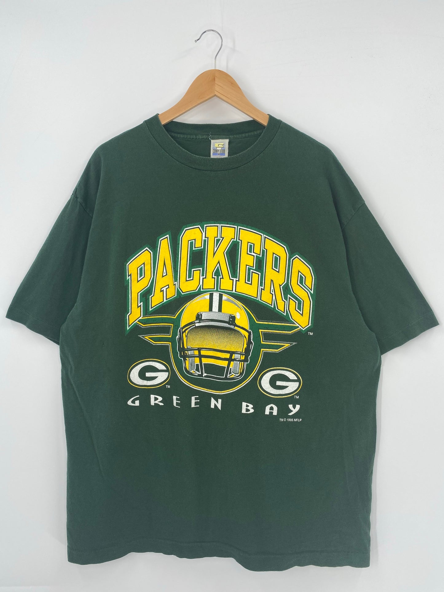 1995' GREEN BAY PACKERS Made in USA Size XXL Vintage NFLP T-shirt / K4923
