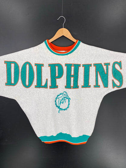 90’s MIAMI DOLPHINS Size No Tag (Approx.L) NFL Sweat-Shirt/ K8078