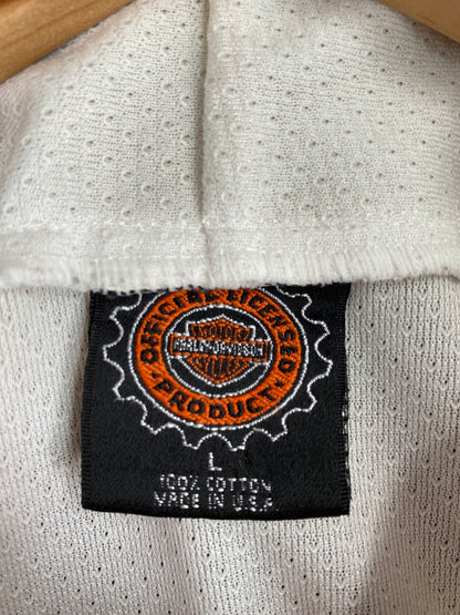 00' HARLEY DAVIDSON Made in USA Size L Vintage Hockey Jersey / A5546