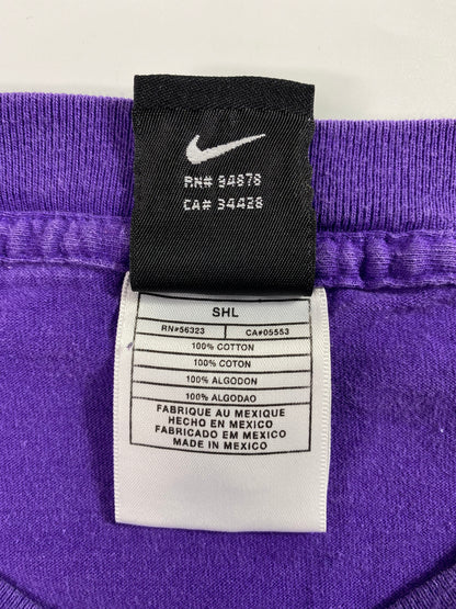 00' NIKE LSU TIGERS Size L Vintage College Long Sleeve T-Shirts / A2382