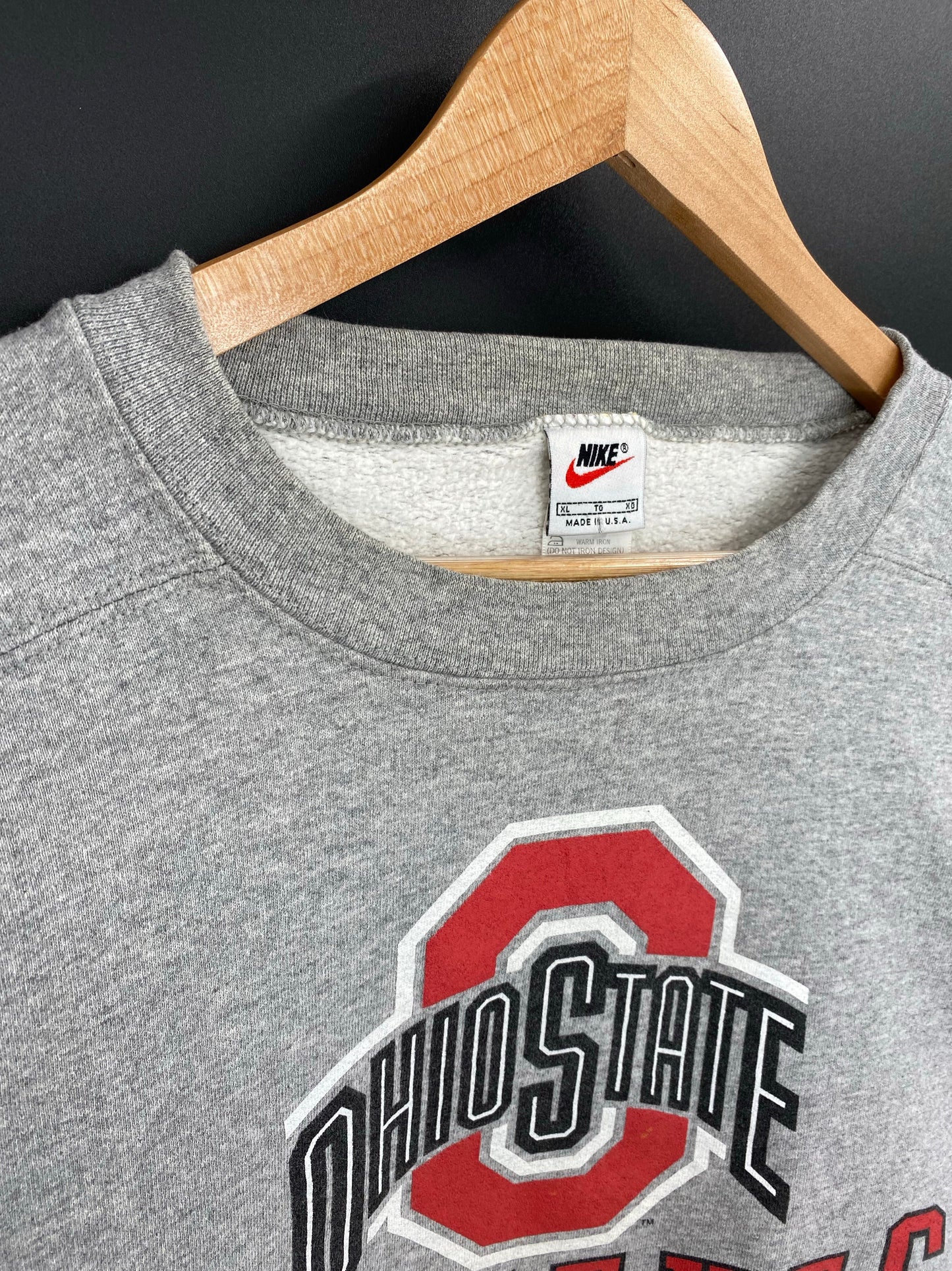90’s NIKE x OHAIO STATE BUCKEYES Made in USA Size XL Vintage College Sweat-shirt / A9798