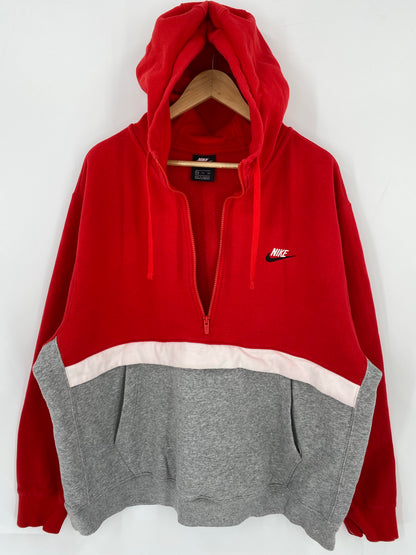 Vintage NIKE Size XXL Half Zip Hoodie Sweat-shirt / K5478