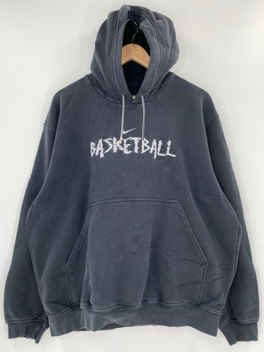 00' NIKE BASKET BALL Size L Vintage Hoodie Sweat-Shirt / K4548