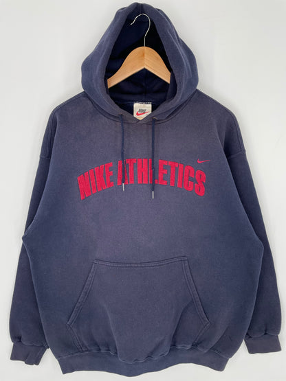 90's NIKE Athletics Made in USA Size L Vintage Hoodie Sweat-shirt / K9752