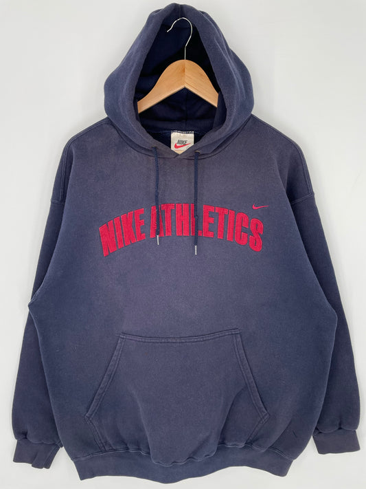 90's NIKE Athletics Made in USA Size L Vintage Hoodie Sweat-shirt / K9752
