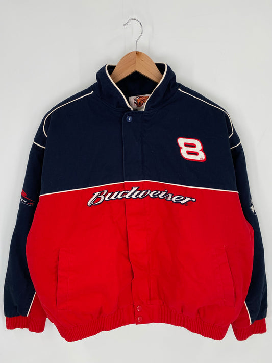 Vintage BUDWEISER DALE JR Size L Racing Jacket/ K8312