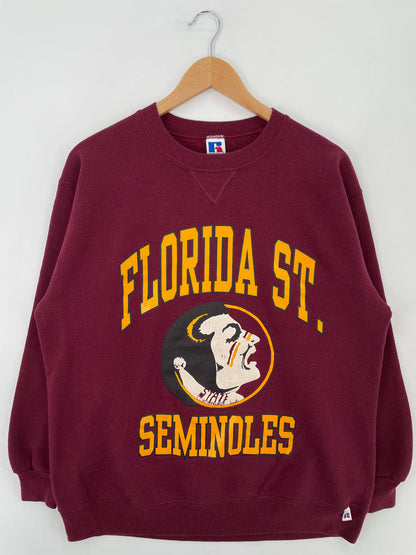90's RUSSELL x FLORIDA ST. SEMINOLES Made in USA Size XL Vintage College Sweat-Shirt / E1268S