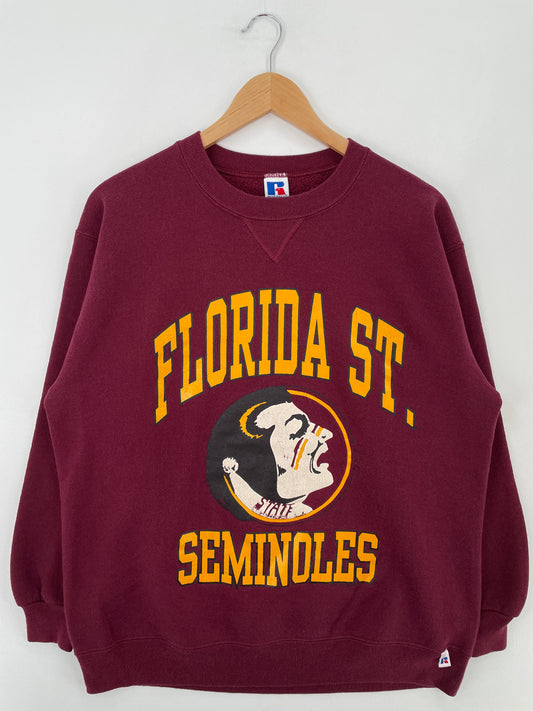 90's RUSSELL x FLORIDA ST. SEMINOLES Made in USA Size XL Vintage College Sweat-Shirt / E1268S