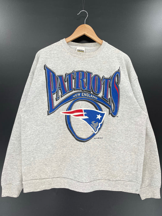1995' NEW ENGLAND PATRIOTS Made in USA Size XL Vintage NFL Sweat-shirt / K5316