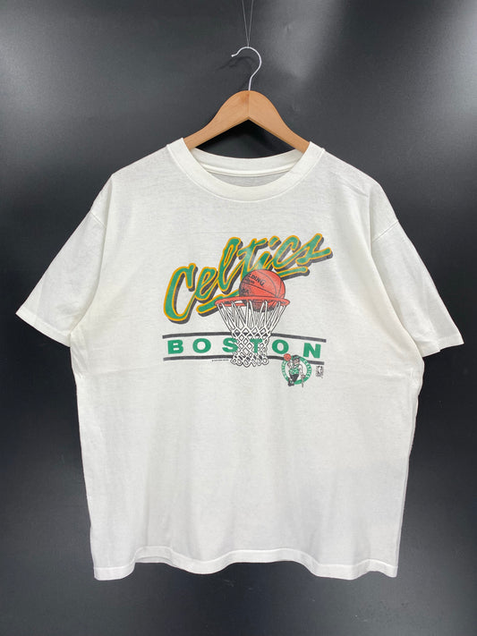90’s BOSTON CELTICS (No tag) Approx. Size XL Vintage NBA T- Shirt / K4180