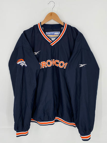 Vintage REEBOK x BRONCOS Size XL NFL Nylon Jacket / K5966