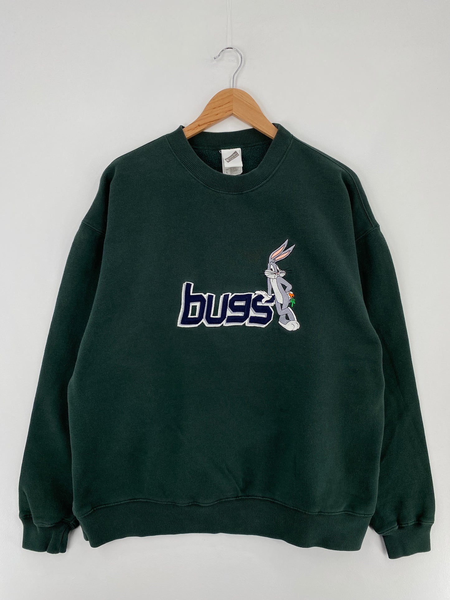 1999 LOONEY TUNES BUGS BUNNY Size L Vintage Sweat-Shirt / E306