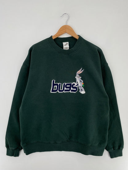 1999 LOONEY TUNES BUGS BUNNY Size L Vintage Sweat-Shirt / E306