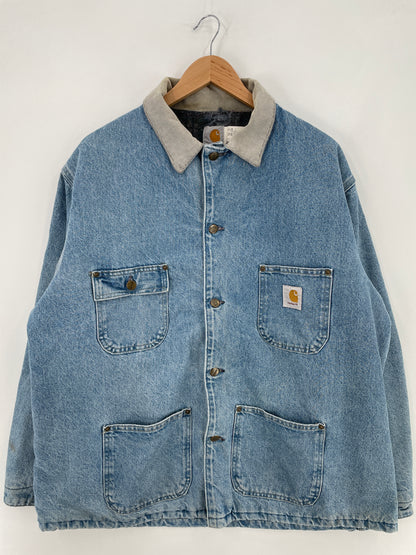 90’s CARHARTT Made in USA Size XL Denim Jacket / E652