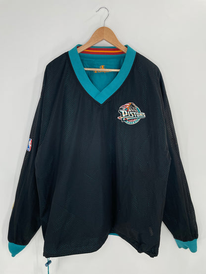 Vintage Champion x DETROIT PISTONS Size XL NBA Reversible Nylon Jacket  / K7264