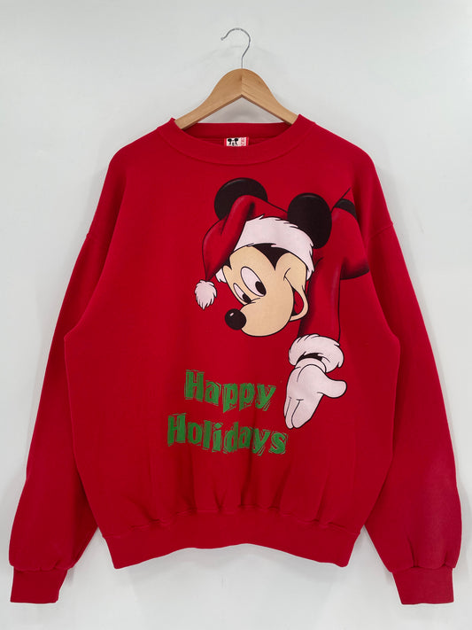 90’s DISNEY MICKEY MADE in USA Size XL Vintage Sweat-shirt / K5841