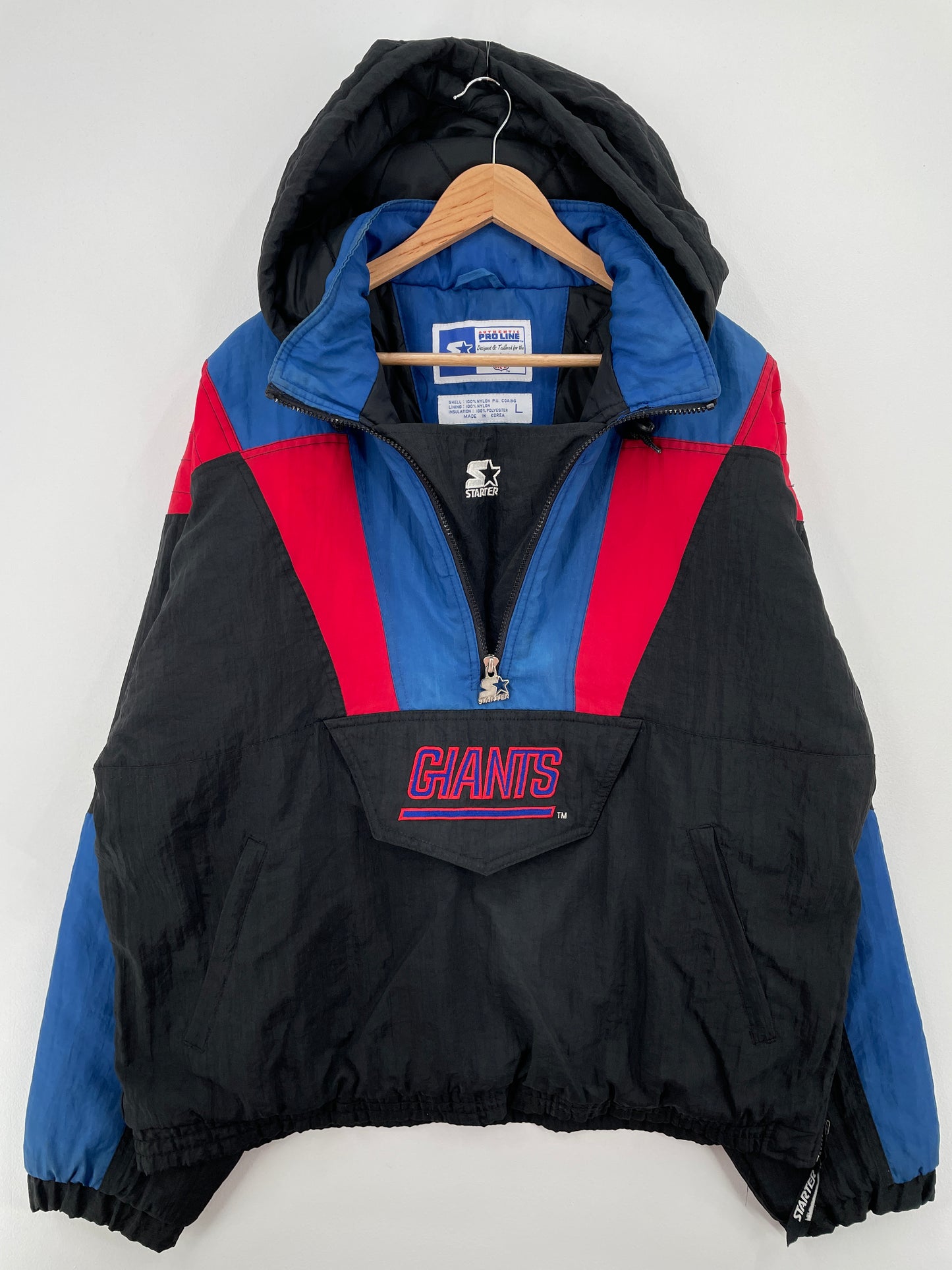 90’s STARTER x NEW YORK GIANTS Size L NFL Padded Nylon Jacket / A8279