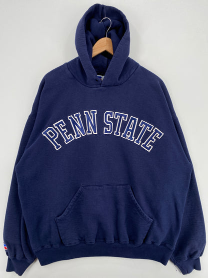 90's RUSSELL x PENN STATE Made in USA Size XXL Vintage College Heavy Weight Hoodie Sweat-Shirt / A6281