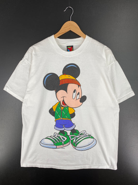 90's DISNEY MICKEY Made in USA Size XL Vintage T-Shirt / A4698