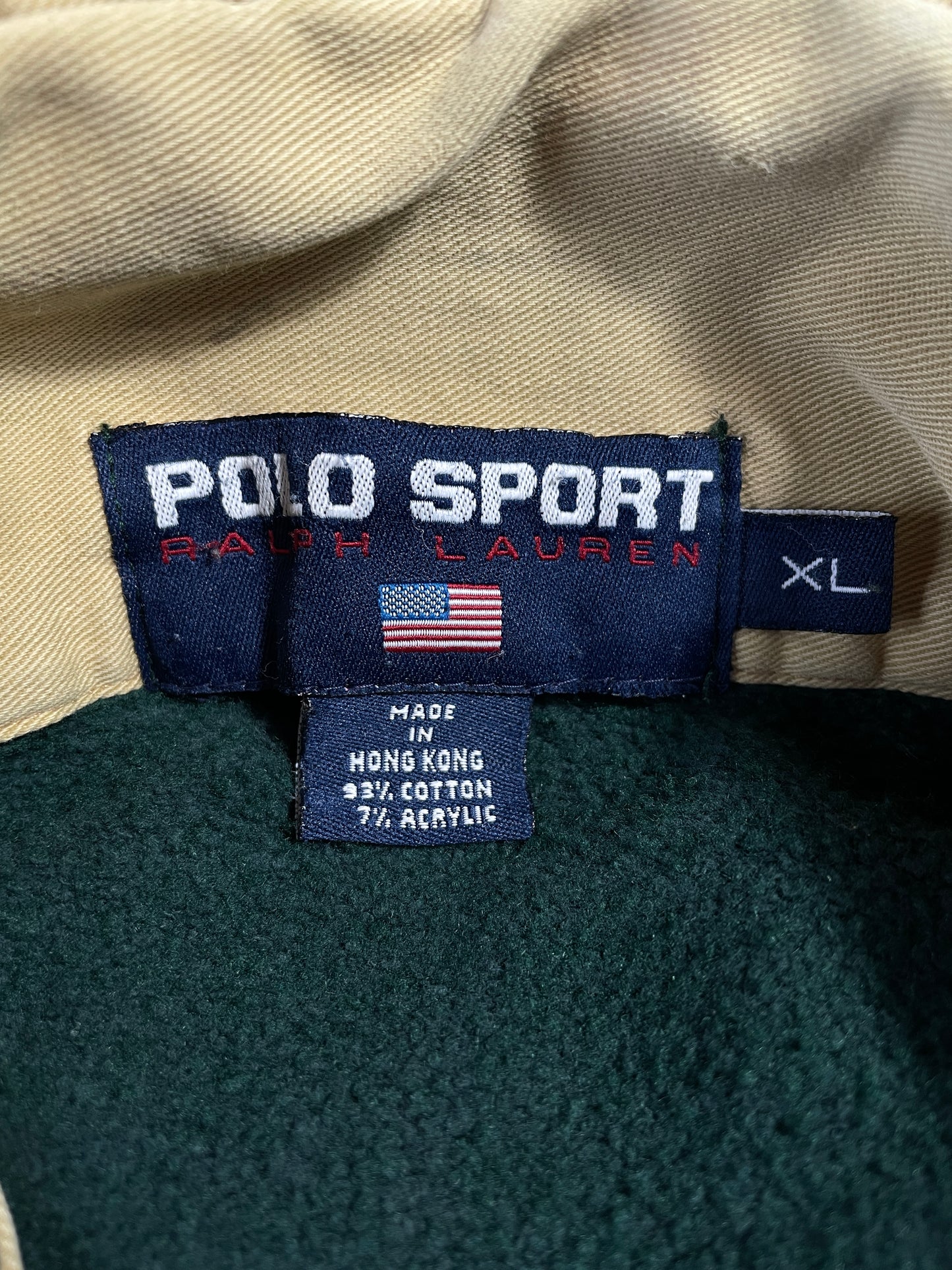 90's POLO SPORT RALPH LAUREN Size XL Vintage Hal zip Sweat-shirt / E192