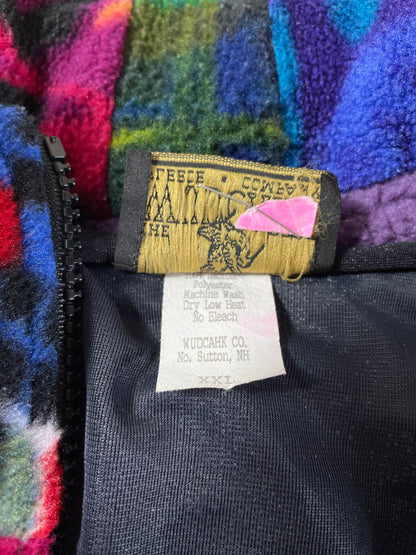 Vintage PATCHWORK Size XXL Fleece Vest / A698