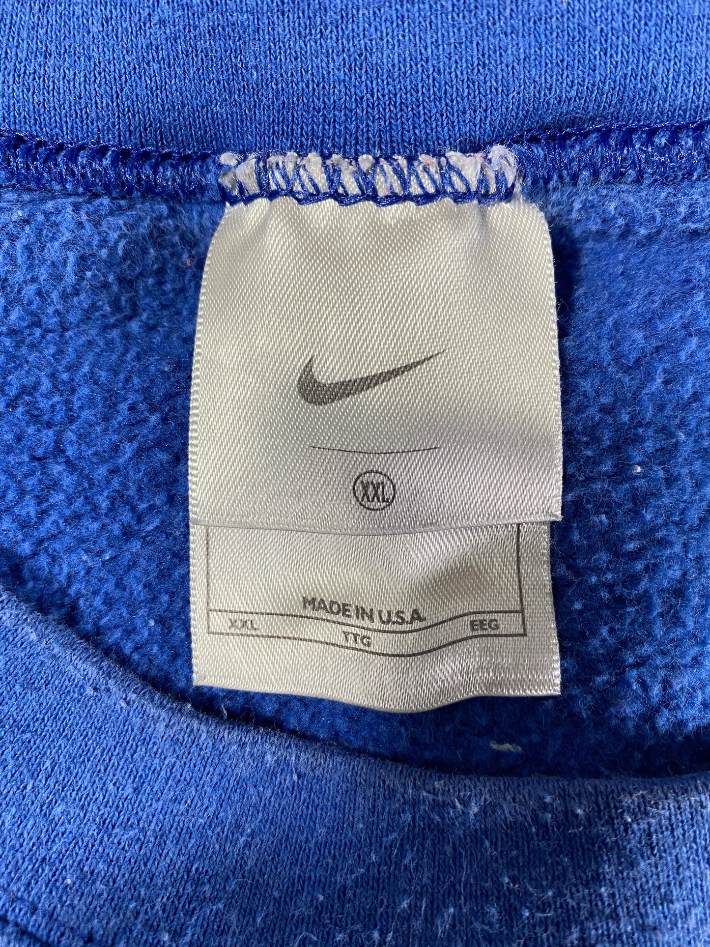 90’s NIKE MINI SWOOSH Made in USA Size XXL Vintage Damaged Sweat-shirt / E3782S