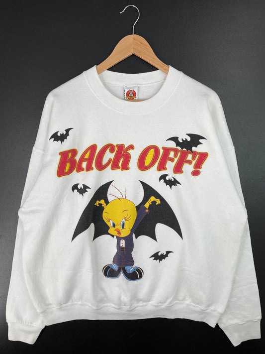 2000 LOONEY TUNES TWEETY HALLOWEEN Made in USA Size XXL Vintage Sweat-shirt / A7345
