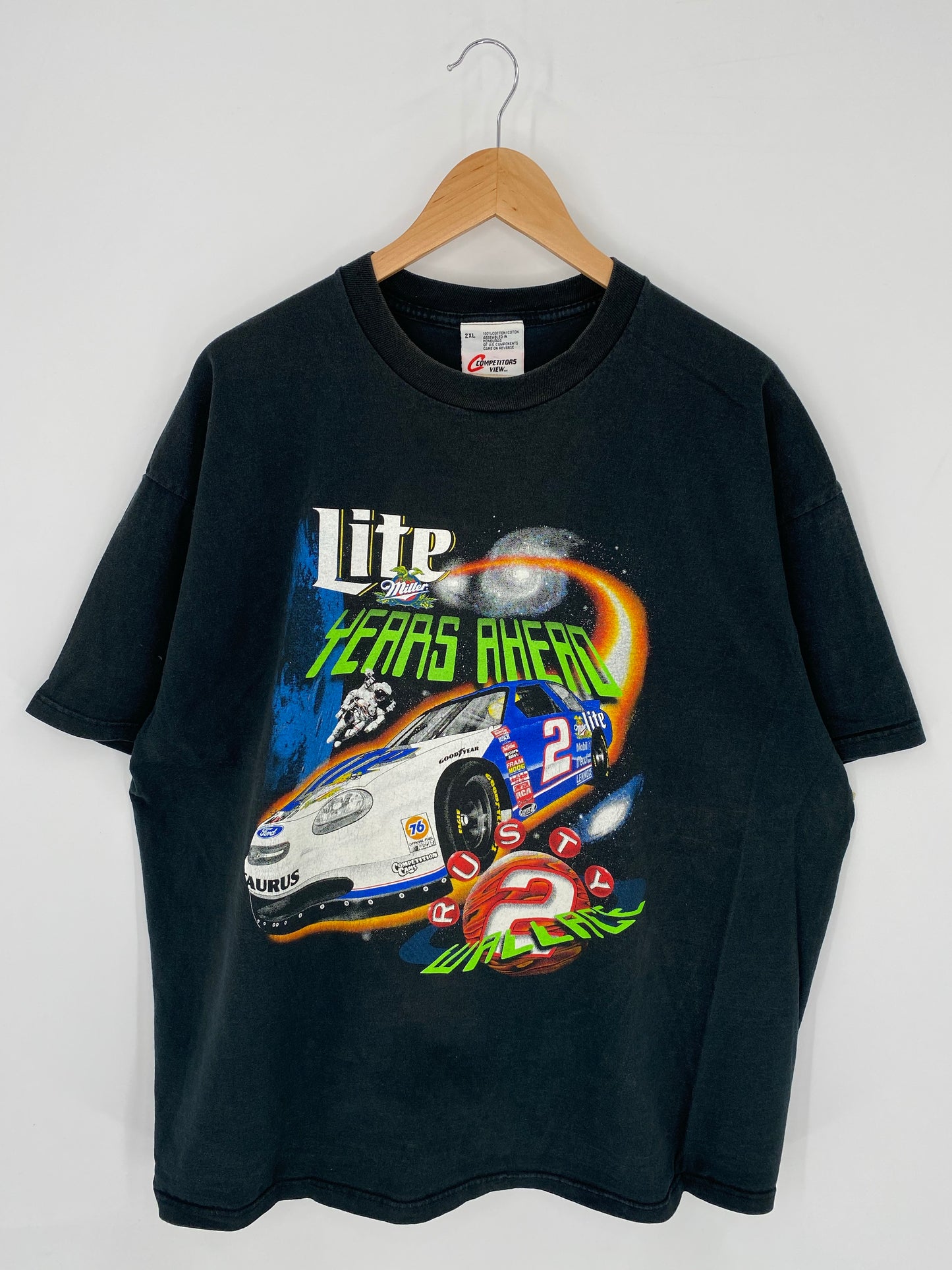 1998 MILLER LITE Size XXL Vintage Racing T-shirt / K7832
