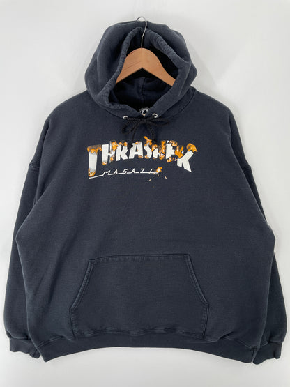 Vintage THRASHER Size XL Hoodie Sweat-Shirt / A9147