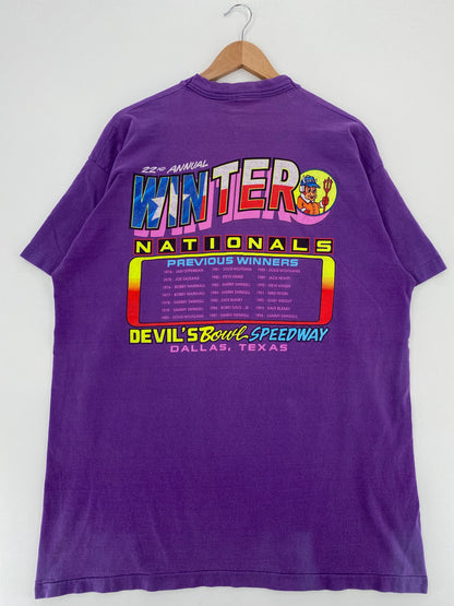 1995 WINTER NATIONALS DEVIL'S BOWL SPEEDWAY Made in USA Size XXL Vintage Racing T-Shirt / E5420T