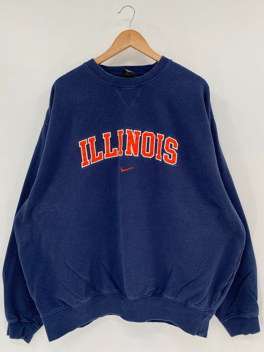 00' NIKE ILLINOIS Size XXL Vintage Sweat shirt / K6566