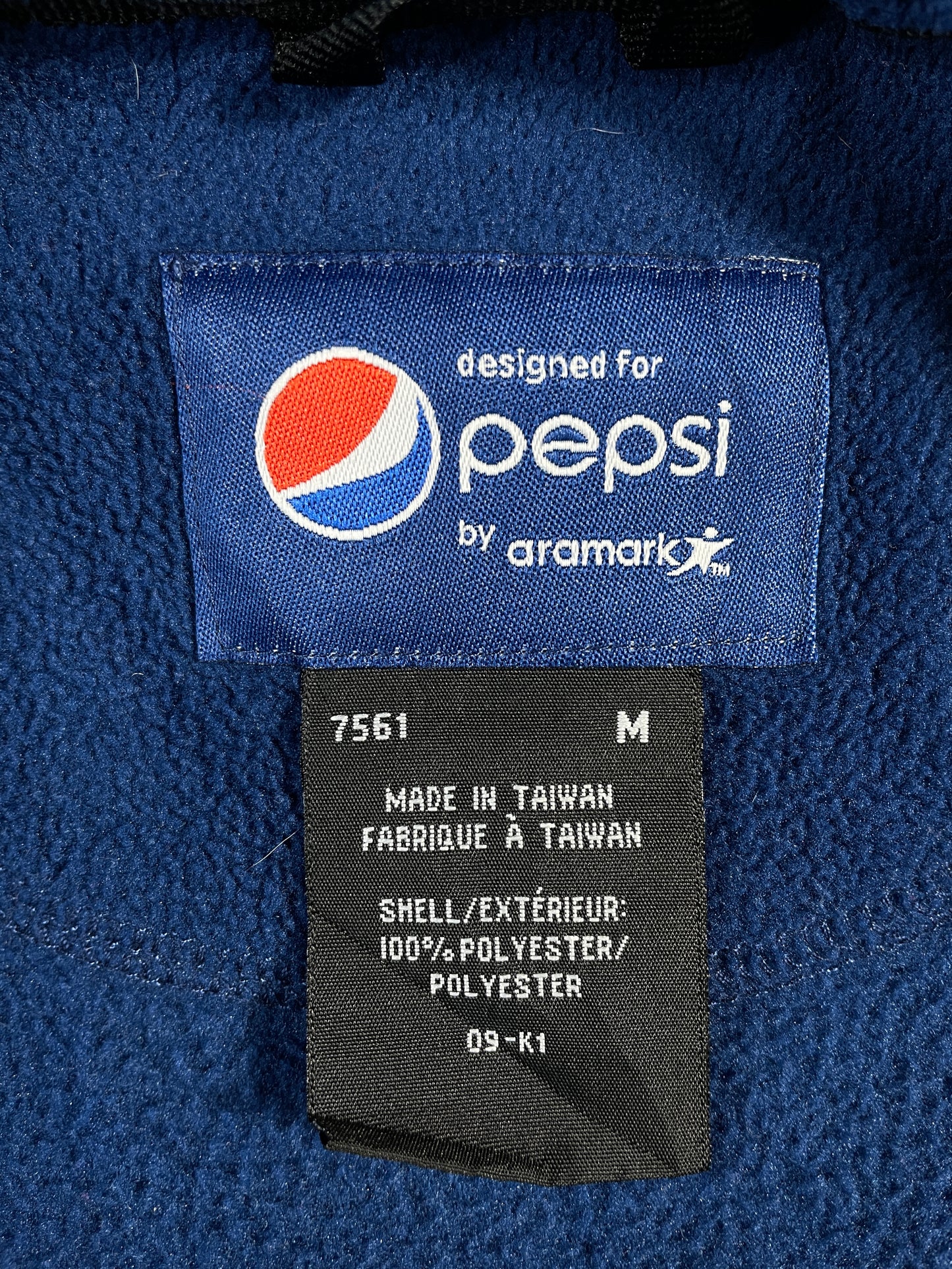 Vintage PEPSI Size M Zip Up Fleece Jacket / E814