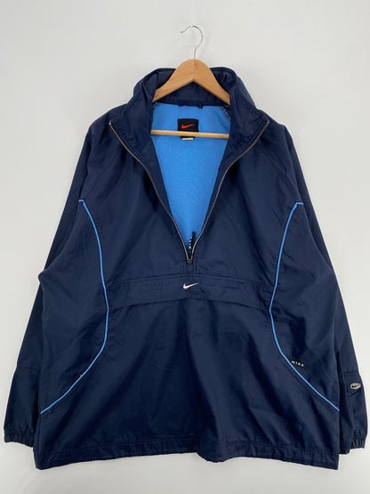 00’ NIKE Size XL Vintage Hoodie Half Zip Nylon-Jacket / A6243