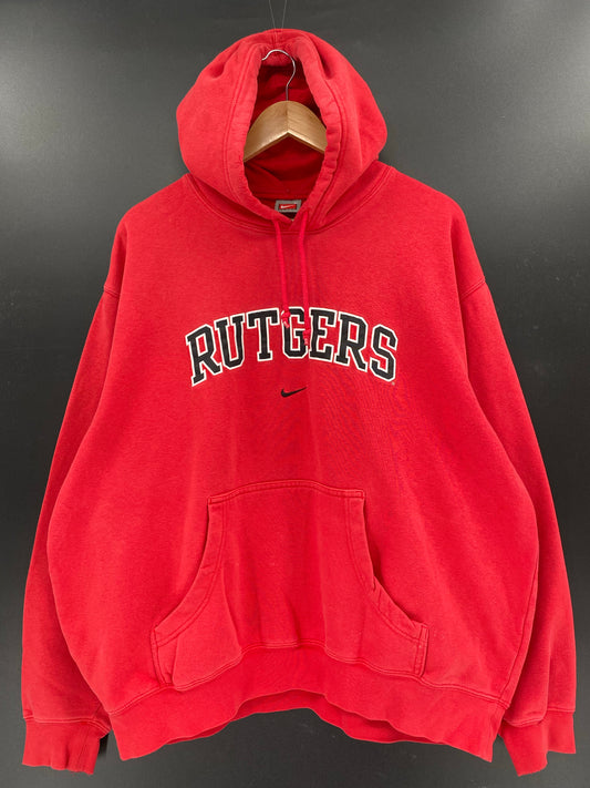 00' NIKE RUTGERS Size L Vintage Hoodie Sweat shirt / K6571