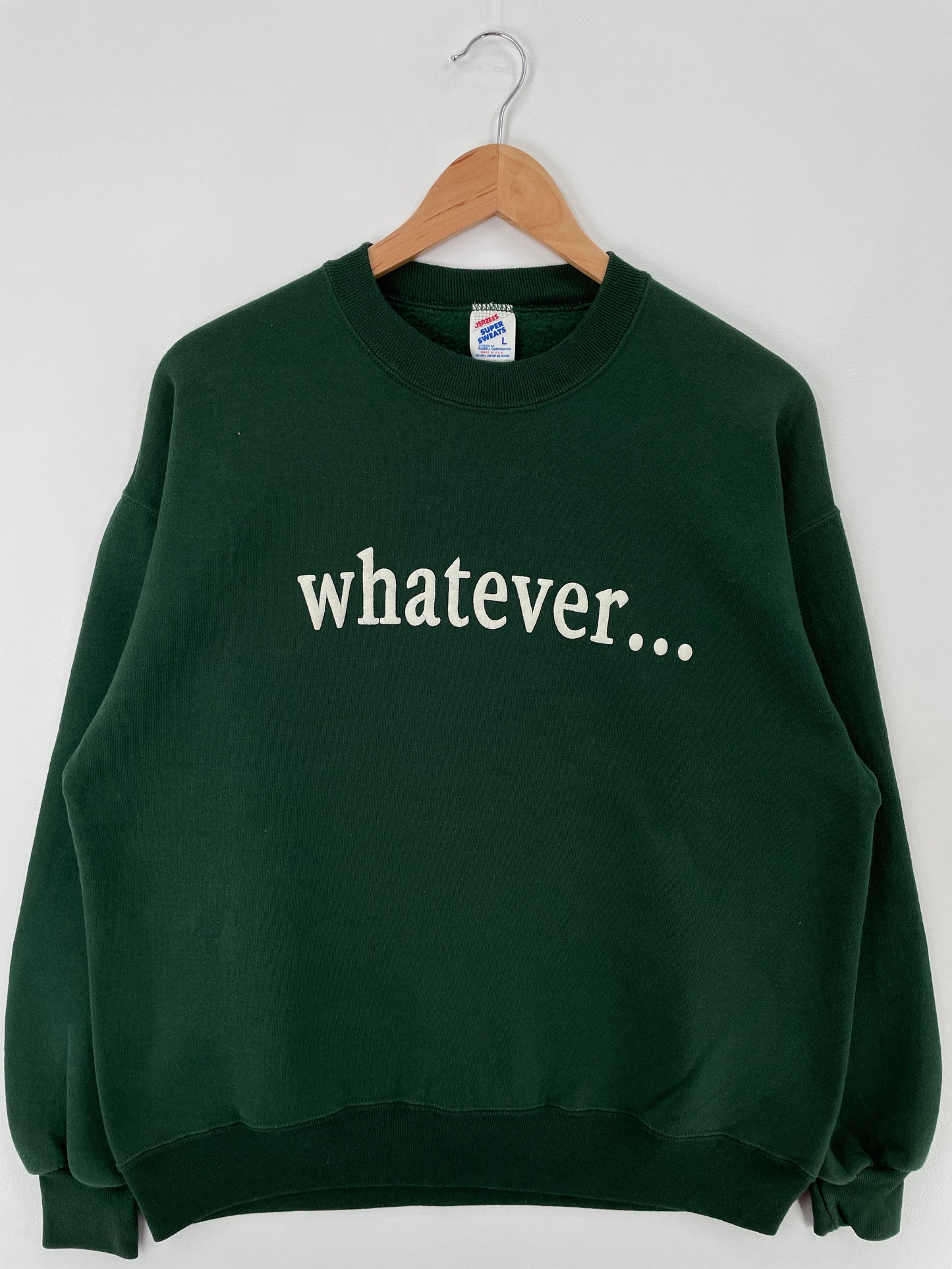 90's WHATEVER Made in USA Size L Vintage Sweat-shirt / E142