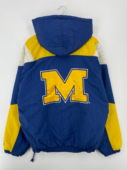 90's STARTER x MICHIGAN Size L Vintage College Nylon Jacket / A8764