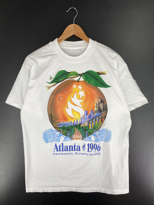 1996 ATLANTA OLYMPIC Size No Tag (Approx.L) Vintage T-shirt / A6341
