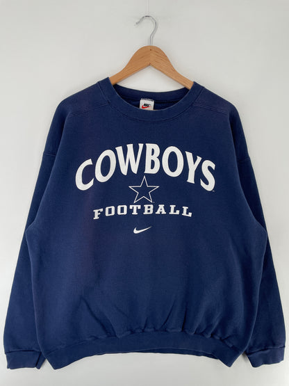 90's NIKE x DALLAS COWBOYS Made in USA Size L Vintage NFL Sweat-Shirt / E6050S