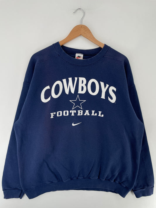 90's NIKE x DALLAS COWBOYS Made in USA Size L Vintage NFL Sweat-Shirt / E6050S