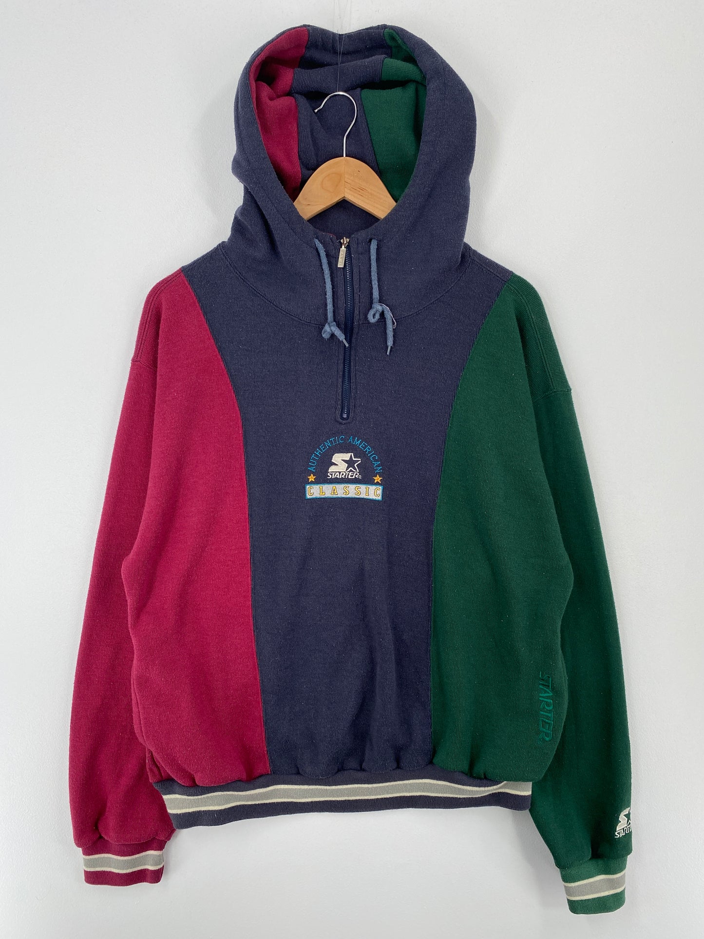 90's STARTER Size XL Vintage Half Zip Sweat-Shirt / A9080