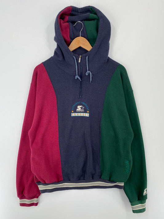 90's STARTER Size XL Vintage Half Zip Sweat-Shirt / A9080